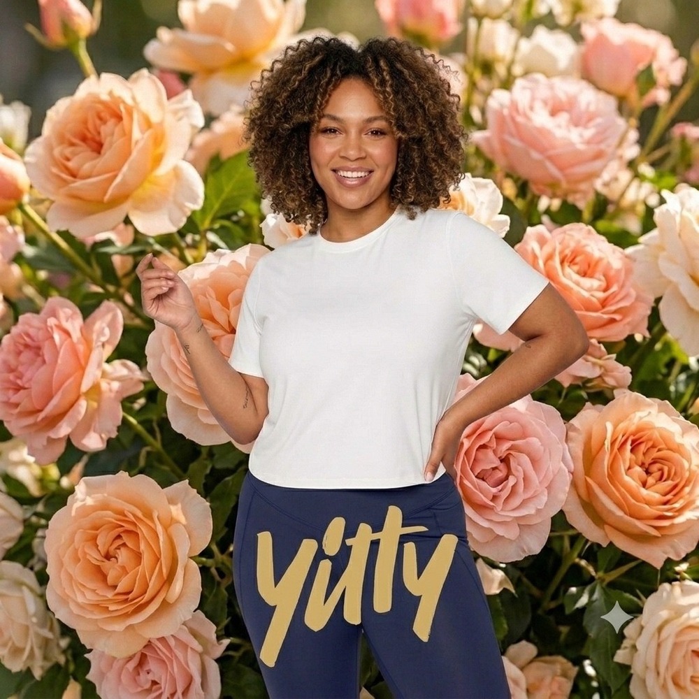 Yitty 3pc Bundle High Waist Full Length 1X Legging/Shorts Athleisure Tee NEW 3X
